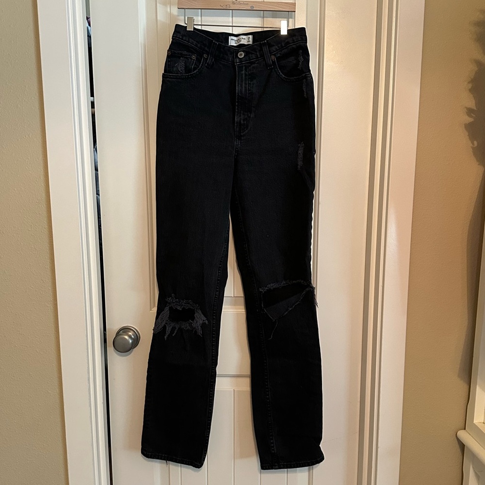 Abercrombie 90s Straight Ultra High Rise Curve Love Jeans